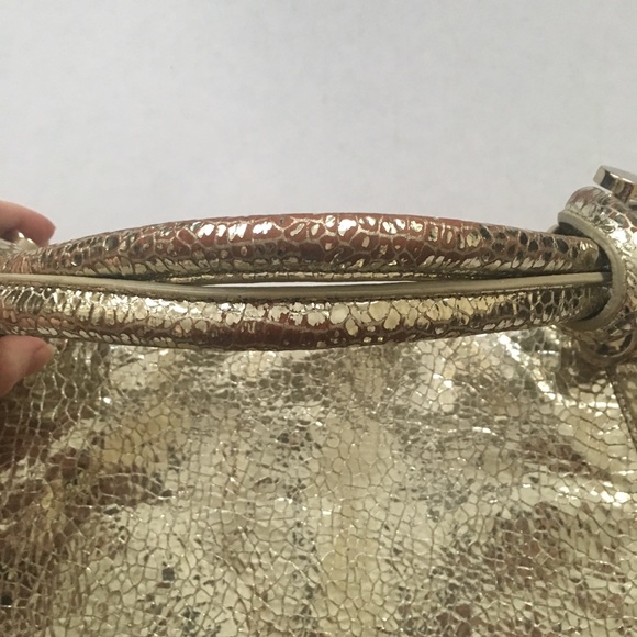 Steven by Steve Madden Gold Cracked Leather Bag - Picture 7 of 8